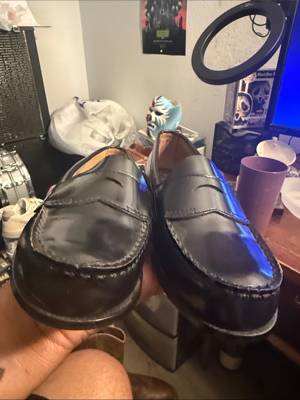 G.H. Bass Weejun Whitney Penny Loafers Women’s 8B Black Leather - Picture 4 of 6